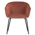 Deer Industries European Design Velvet Chair, Woood Raspberry Velvet Chair Sien, Pink Velvet Armchair with Black Legs