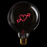 Deer Industries Singapore, MITB lighting, Message In The Bulb Singapore, Heart Arrow Bulb, Pink Neon Lighting, text bulb, decorative lighting, ambient lighting, gift ideas singapore, valentine's gift ideas 