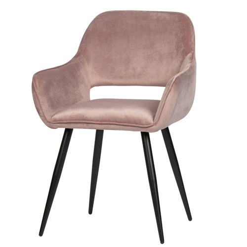 Deer Industries Chairs & Seatings, Pink velvet dining chair, pink velvet desk chair, pink velvet teenage room chair, pink velvet light pink jelle chair