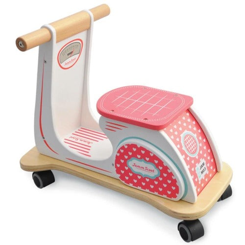 Deer Industries, Wooden Toy Jamm Scoot Heart, Ride On Toy for Toddlers, Toy for Girls, Scooter for girls