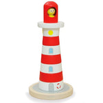 Deer Industries, Wooden Toy Lighthouse Stacker, Stacker Toy, Toys for Toddlers, Toys for mobile play
