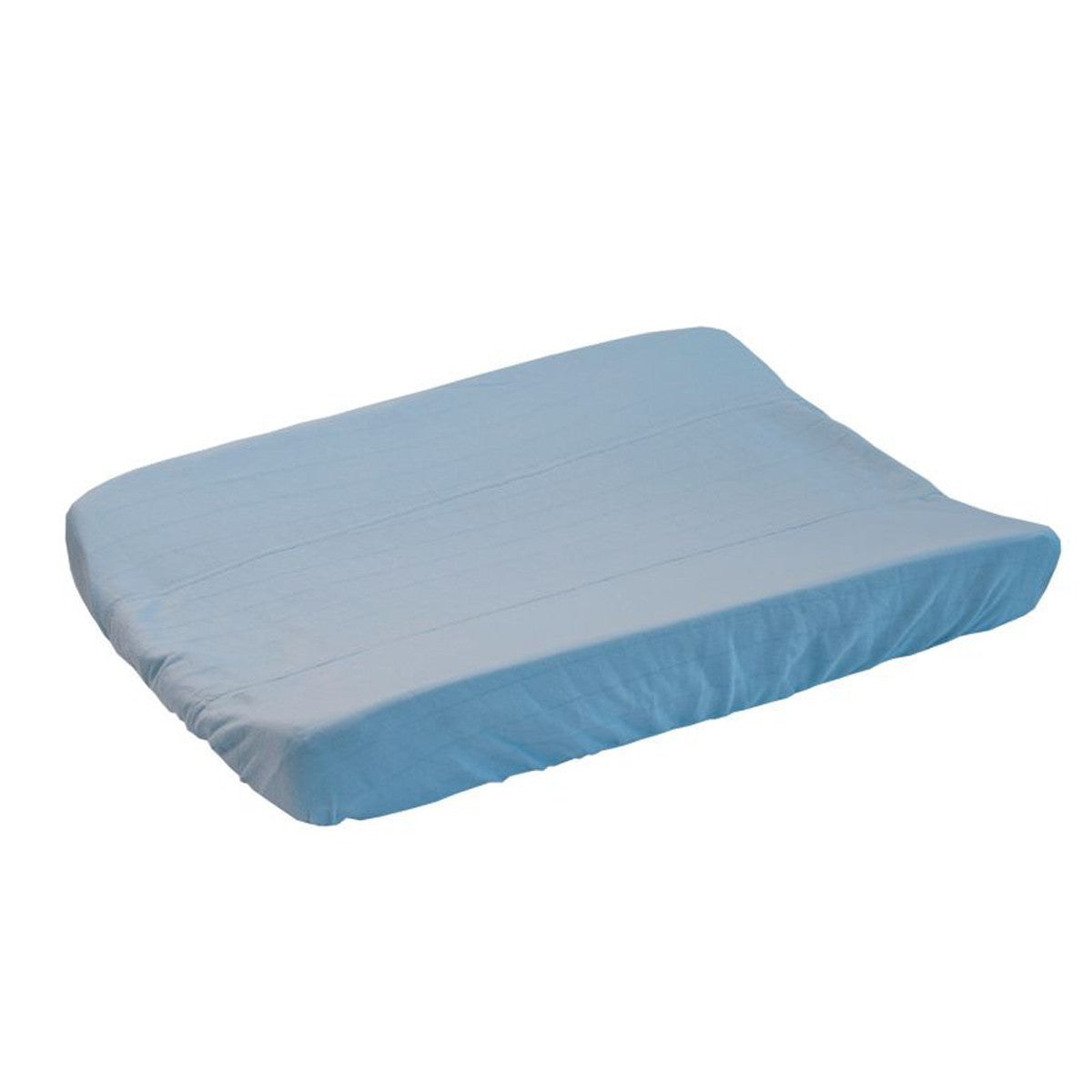 Deer industries nursery bedding lodger solid pure (blue) changing pad cover.Deer Industries Changing pad cover Lodger Solid Mist in grey colour. Stretchable 100% cotton, fine braided, very comfortable for your baby girl or baby boy. 