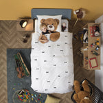 deer industries kids bedding snurk teddy bear single size cotton