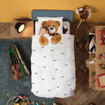 deer industries kids bedding snurk teddy bear single size cotton