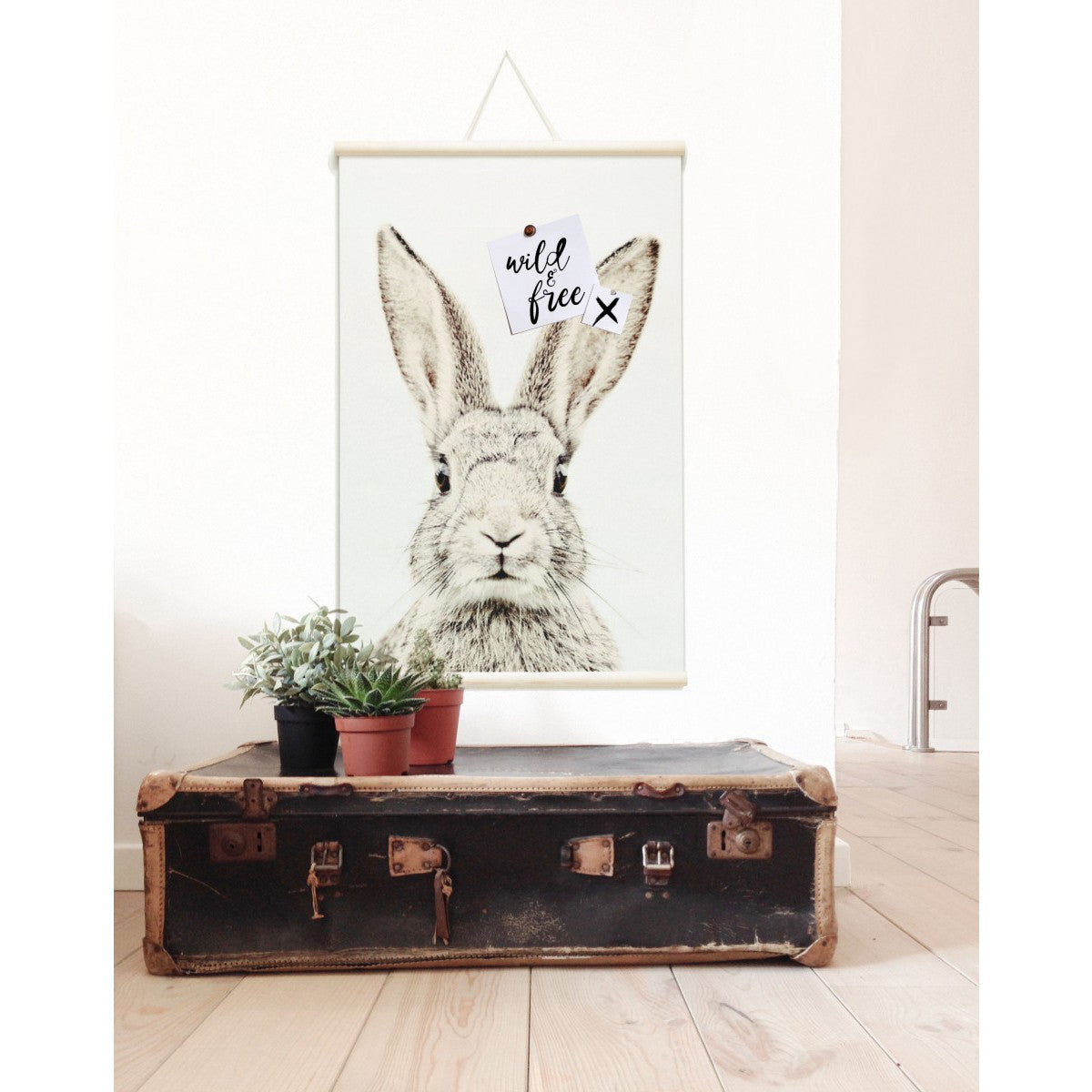 deerindustries wall decoration for kids bedroom, nursery or playroom. Magnetic poster of bunny rabbit made in Europe. Belgium design.