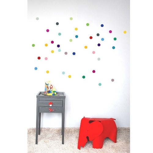 Deer Industries kids Store Singapore, Kids wall Decor Ideas, Wall Decals & Stickers for Kids, Spruce up empty wall, Wall Stickers Dots colourful