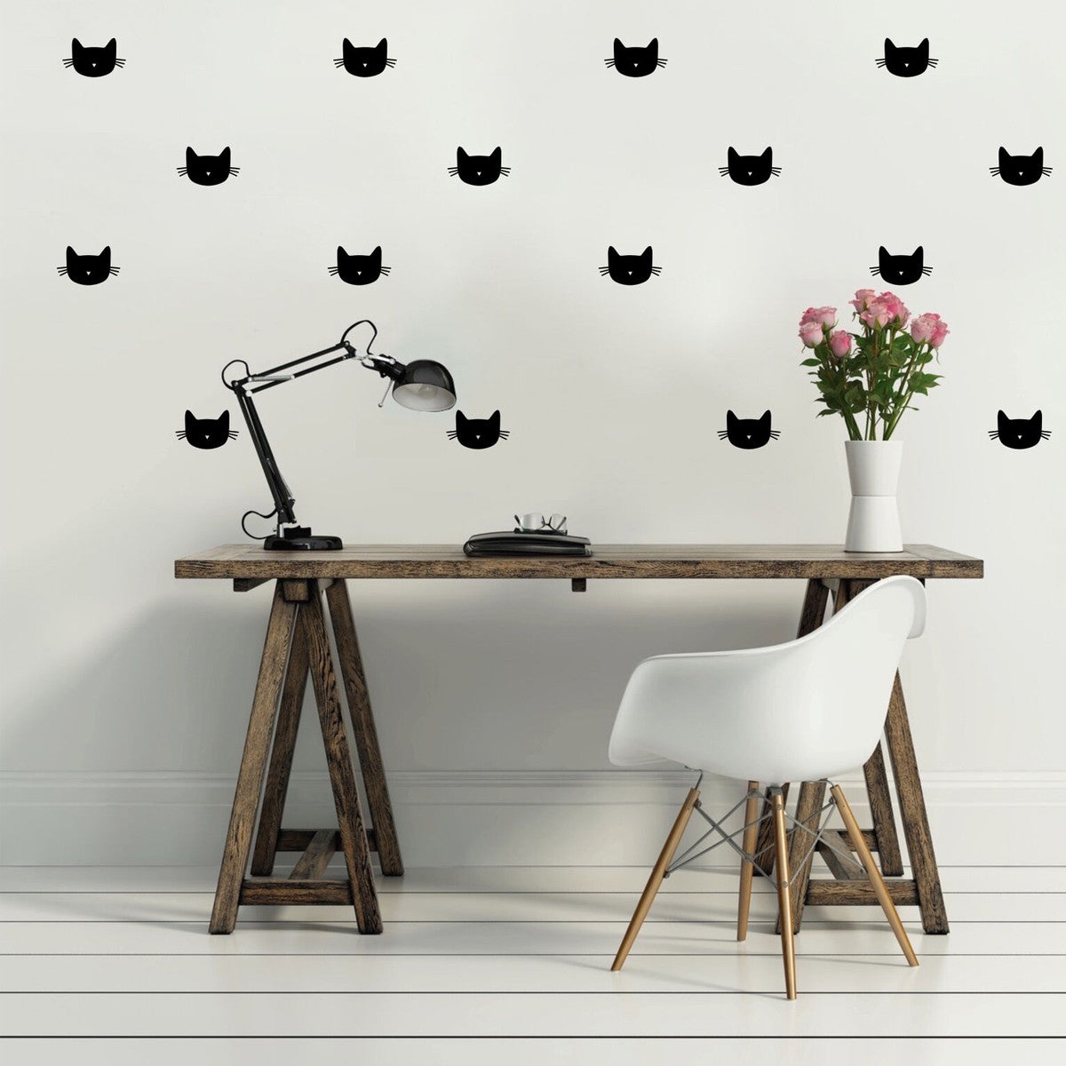 deer industries wall decor for kids bedroom wall stickers wall decals pom cat kitten black