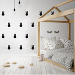 deer industries kids lifestyle bedroom wall decor wall decals pom bunny rabbit black