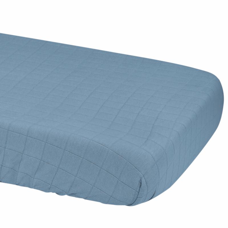 Deer Industries Nursery Bedding, Lodger Fitted Sheet Cot/CotBed Slumber Solid Ocean Blue, Cotton Fitted Sheet for babies