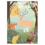 Deer Industries Educational Poster, Poster 50 x 70 Forest Animals, Kids Wall Art & Decor