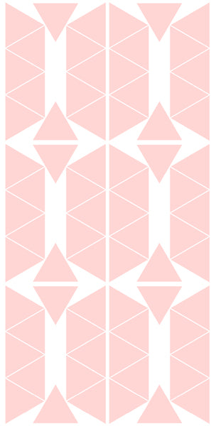 Pom Wall Stickers Pink Triangle, Wall Decor Kids, Kids Room Decor