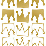 Pom Wall Stickers, Wall Decals Crown Gold, Kids Room Decor