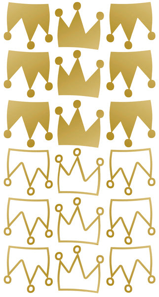 Pom Wall Stickers, Wall Decals Crown Gold, Kids Room Decor