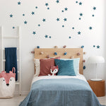 Pom Wall Stickers Stars Blue, Kids Room Wall Decor, Stars Wall Decal