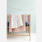 Deer Industries Baby Bedding. Flat sheet for Cot Bed 120x150 Studio ditte Wild Animals Sweet. 100% cotton crib sheets for baby boy and baby girl. Great nursery decoration. 