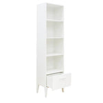 Deer Industries Kids furniture Bopita Bookcase white Locker. Slim high bookcase for kids room.