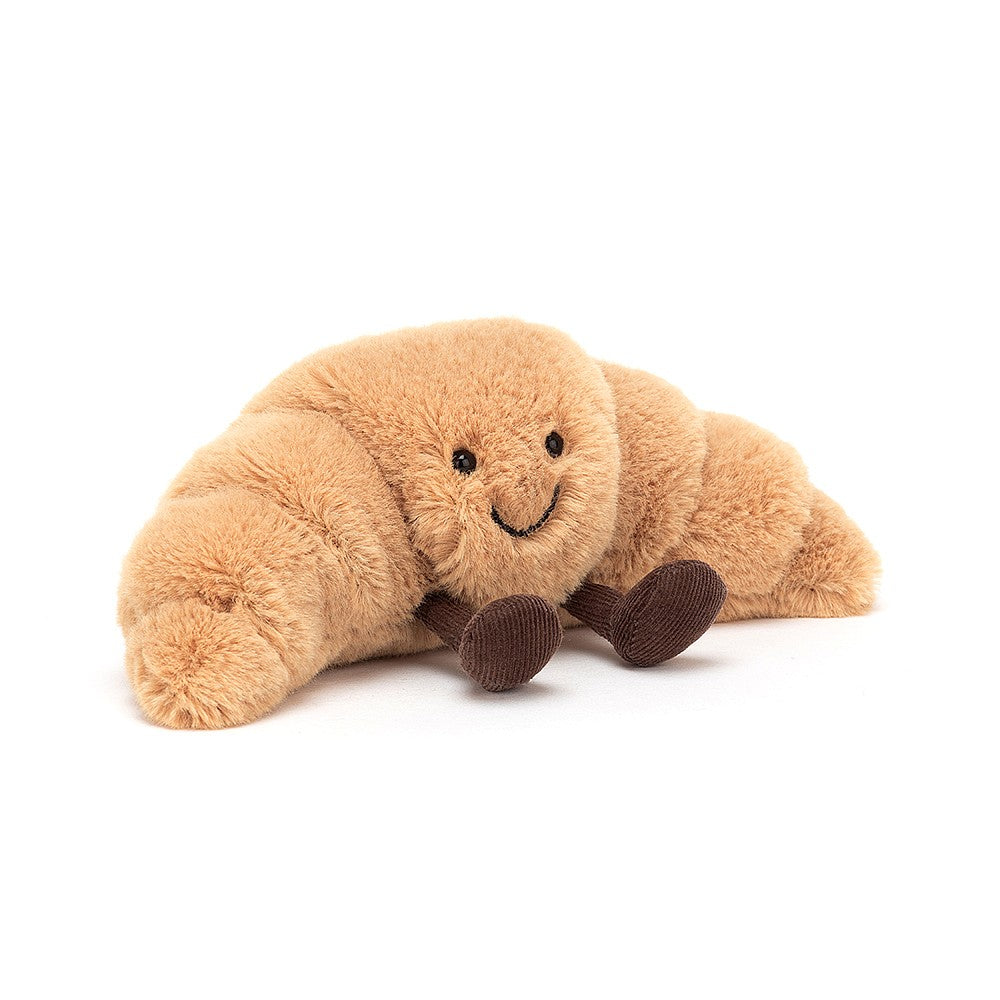 Deer Industries Jellycat Soft Toy Amuseable Croissant. Plush croissant soft toy, funny and adorable gift for baby, toddler, boy, girl or teen. Jellycat Singapore. 