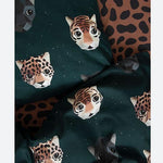 Deer Industries Kids Bedding, Studio Ditte fitted sheet jaguar spots. Cool bedsheets for kids in leopard print. 