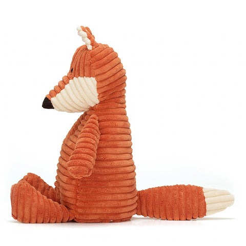 Deer Industries Jellycat Cordy Roy Fox. This Fox Soft Toy comes in small, medium or huge size. Soft and cuddlly, great gender neutral present for baby, toddler, boy or girl.