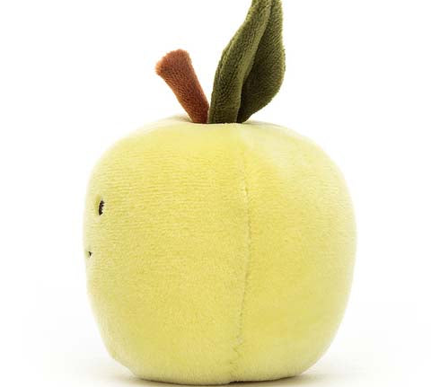 Deer Industries Jellycat Fabulous Fruit Apple. Soft toy apple, healthy gift for baby, toddler, boy or girl. 