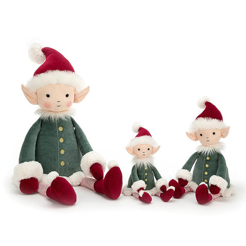 deerindustries jellycat soft toy Leffy Elf. Great gift for christmas! Christmas Jellycat Singapore