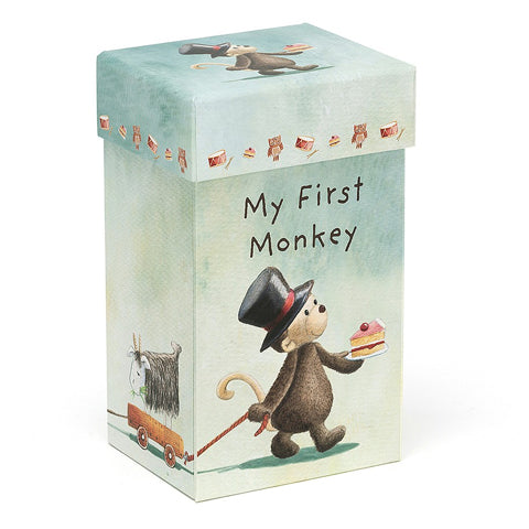Deer Industries Baby Store Soft Toy Little Jellycat My First Monkey. This soft toy monkey in gift box make a perfect newborn baby gift, gender neutral for boy or girl.