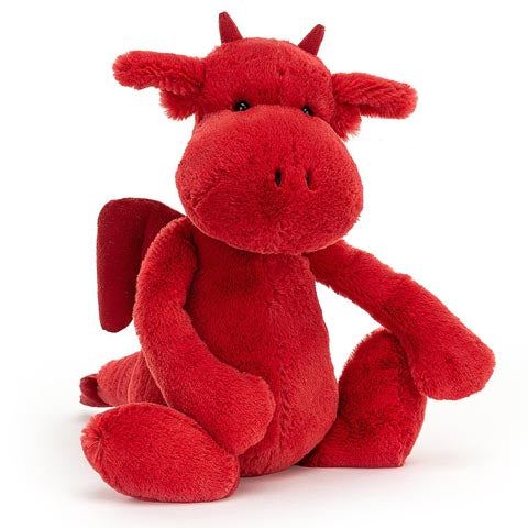 Jellycat Soft Toy Bashful Red Dragon. Soft toy dragon, kids gift fairytail. 