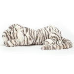 Deer Industries Jellycat Sacha Snow Tiger large or really big. The softest tiger stuffed animal available. Great gender neutral toy or present for boys and girls, great nursery or kids room decoration. 