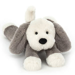 Deer Industries Jellycat soft toy Smudge Puppy. The softest puppy soft toy available. Which boy or girl would not like a baby dog? Great gender neutral gift for kids. Jellycat Singapore.