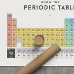 Deer Industries Squared Educational Science Kids Poster Periodic Table. Gender neutral wall decoration for kids bedroom, playroom or nursery. Educational yet stylish charts posters in soft pastel colours. Made in Australia.