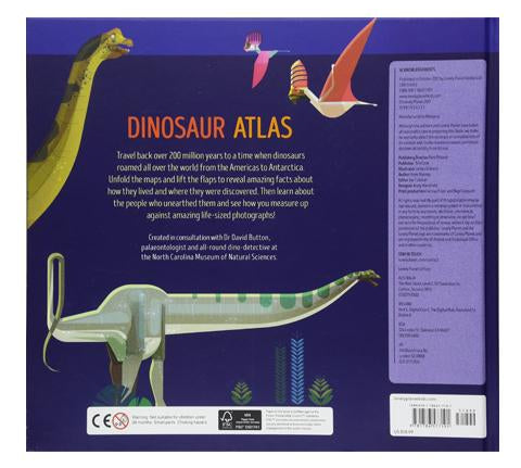Deer Industries Lonely Planet Kids Dinosaur Atlas Book. Eductional gift for Kids age 6-8 years, boy or girl. 