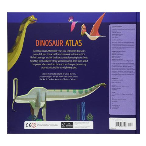 Deer Industries Lonely Planet Kids Dinosaur Atlas Book. Eductional gift for Kids age 6-8 years, boy or girl. 