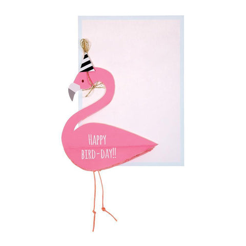 Deer Industries Meri Meri 3D Greeting Card Flamingo Honeycomb.