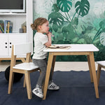 Deer Industries Kids Furniture Bopita Ivar playset. Sturdy kids chair scandinavian design, contemporary white with solid beech wood.