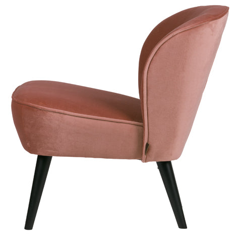 Deer Industries Upholstered Chair Velvet Old pink. Comfortable chair for nursery or kids room decor.