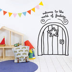 Deer Industries Wall Decal for Kids Chispum World of Fantasy wall decoration. Fun Gender neutral Kids bedroom decoration in black and white.