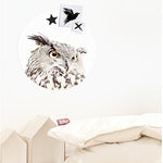 deer industries wall decoration for kids bedroom nursery or playroom. Magnetic wall sticker, wall decal from Groovy Magnets, Round shape, owl
