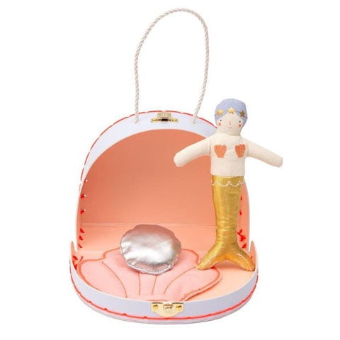 Deer Industries Toy Meri Meri Mini Suitcase mermaid. Imaginative play with this doll house for on the road.
