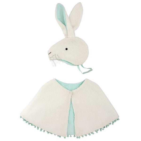 Deer Industries Meri Meri Dress Up Sherpa bunny Cape. Super cute dress up costume bunny for kids.