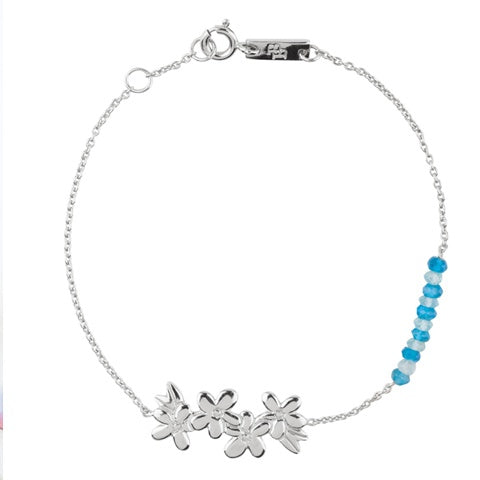 Deer Industries Jewellery Lennebelle Bracelet Bloom in Sterling Silver for mother and daughter or grand mother. Best gift this flower bracelet in kids and adult size. 