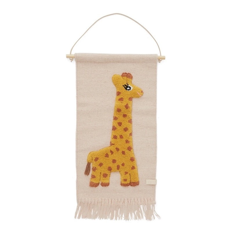 Deer Industries Wall Decor Accessories, Wallhanger Giraffe OYOY, Wall Rug for Kids
