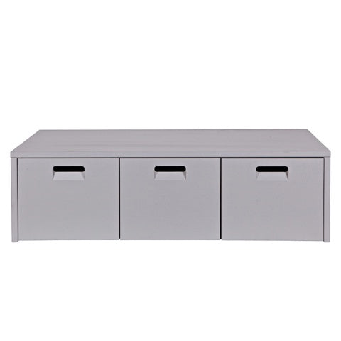 Deer Industries Kids Storage Bench with Cushion grey, VT Wonen Bunk Bench. Great modern furniture for kids room or play area. Toy storage and convenient kids bench. 