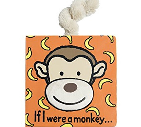 Deer Industries Jellycat Book If I were a monkey. Cardboard baby toddler book bedtime story.  