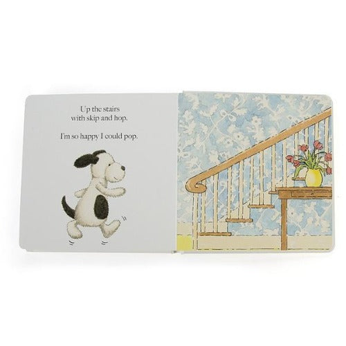 deerindustries kids lifestyle jellycat book puppy makes mischief makes a great bedtime story for babies and toddlers. Educational and fun to read about the adventures of this adorable black and white dog puppy.
